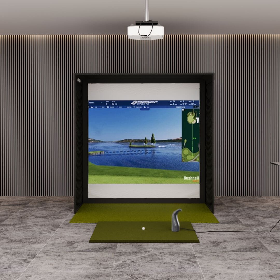 Shop Indoor Golf Bushnell Launch Pro i SIG8 Golf Simulator Package