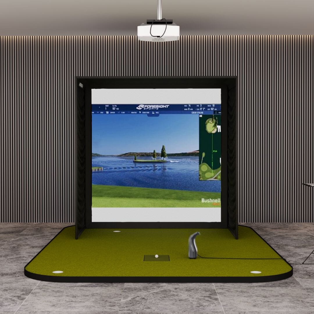 Shop Indoor Golf Bushnell Launch Pro i SIG8 Golf Simulator Package