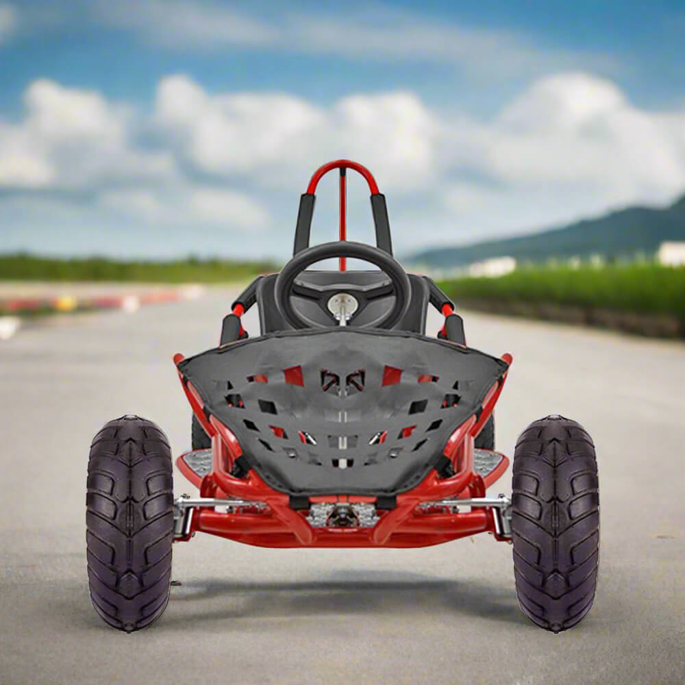 MotoTec 1000W 48V/12AH Electric Off-Road Go Kart, Red (97685241)