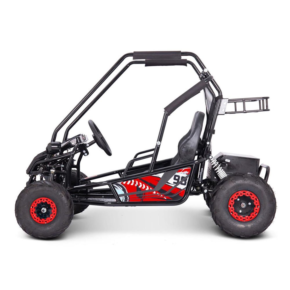 MotoTec Mud Monster XL Red 60V/20AH Electric Full Suspension Go Kart, 2000W (SAK96351)