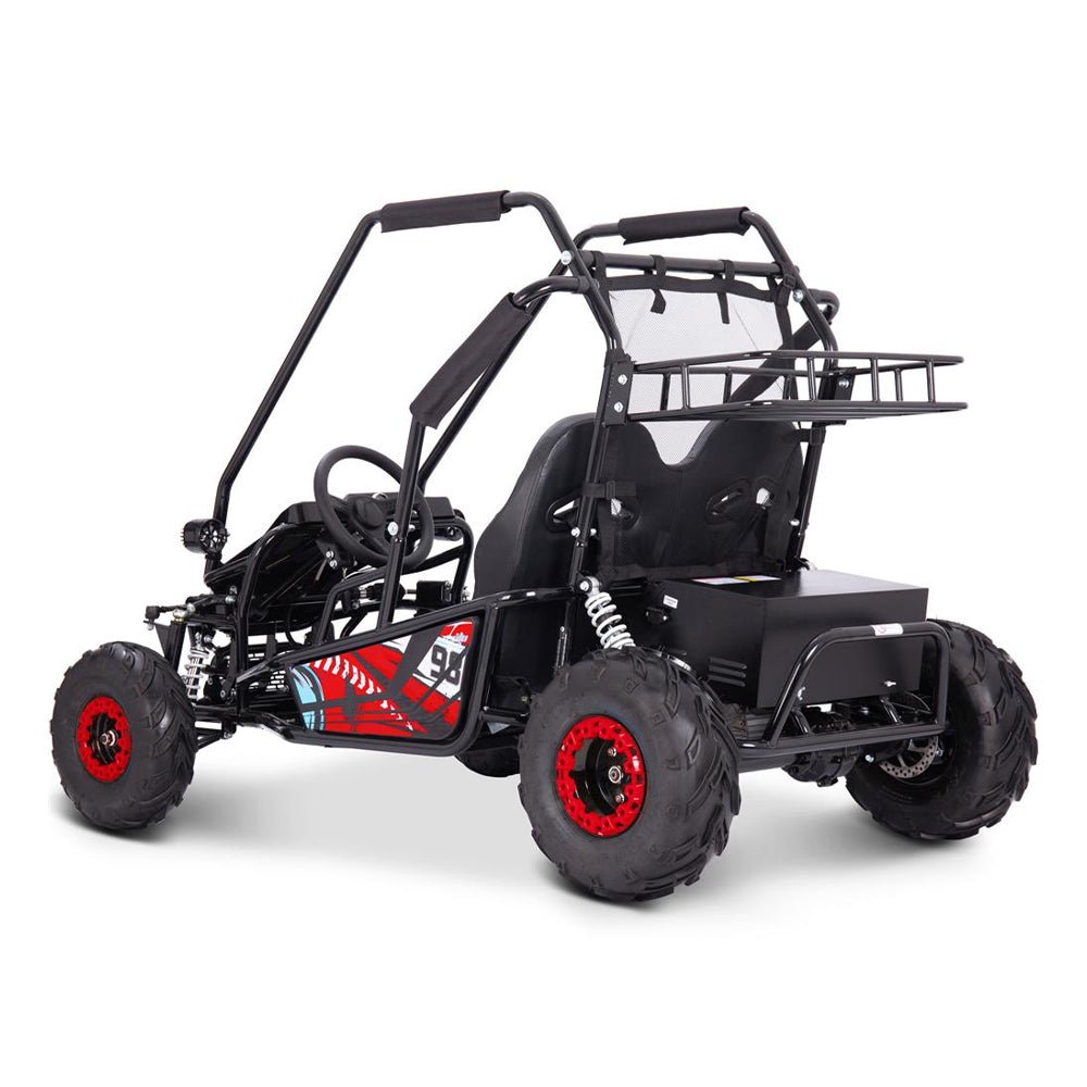 MotoTec Mud Monster XL Red 60V/20AH Electric Full Suspension Go Kart, 2000W (SAK96351)