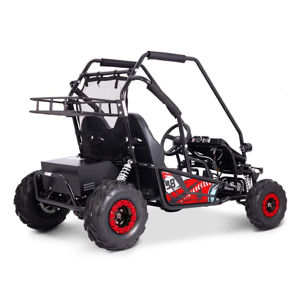 MotoTec Mud Monster XL Red 60V/20AH Electric Full Suspension Go Kart, 2000W (SAK96351)