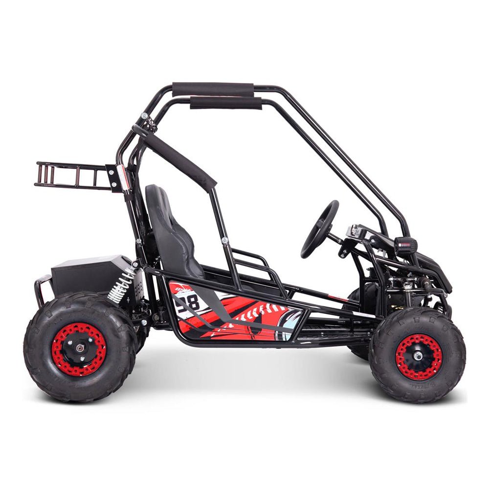 MotoTec Mud Monster XL Red 60V/20AH Electric Full Suspension Go Kart, 2000W (SAK96351)
