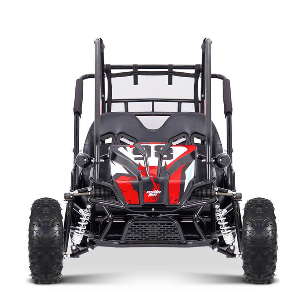MotoTec Mud Monster XL Red 60V/20AH Electric Full Suspension Go Kart, 2000W (SAK96351)