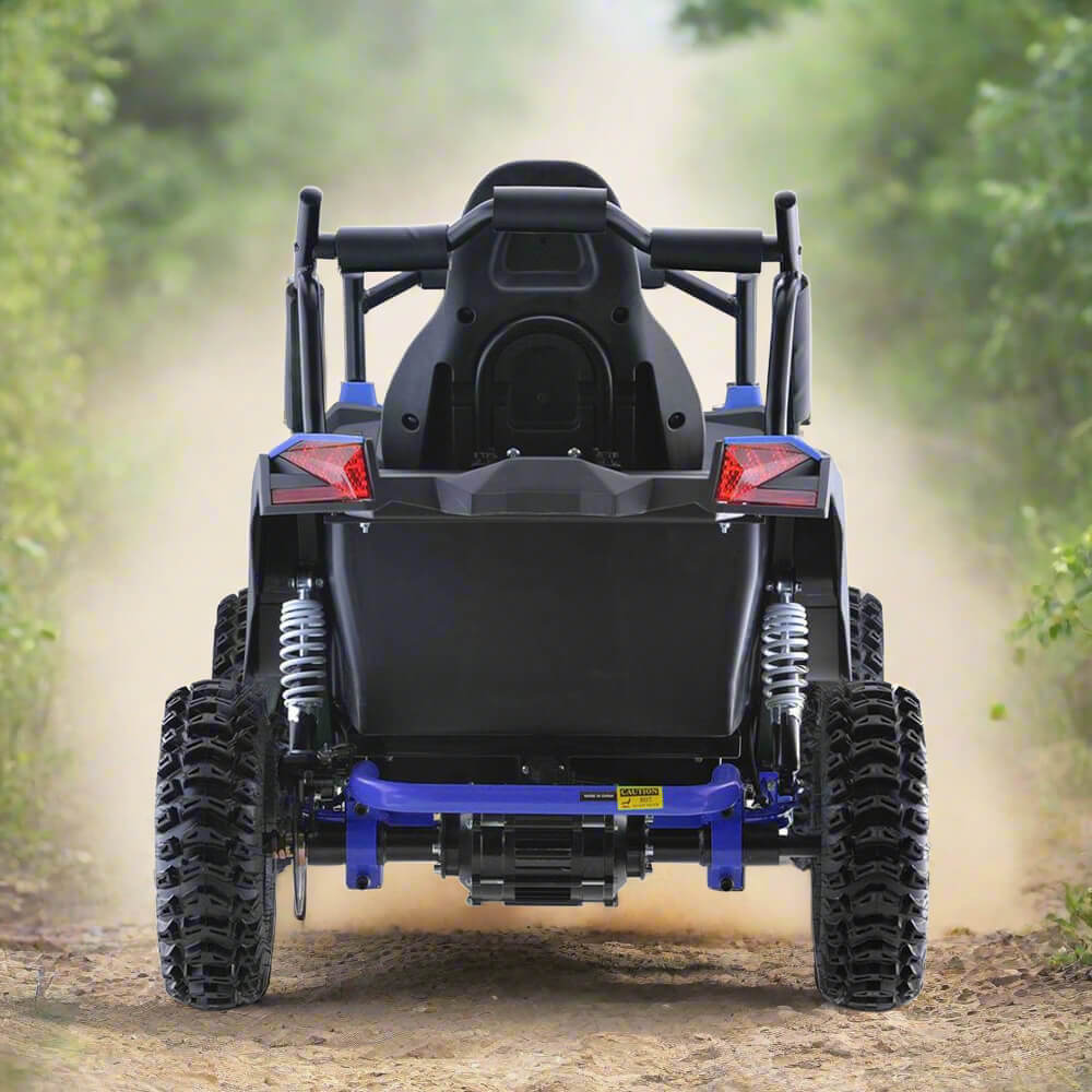 MotoTec Raider 1200W 48V/12AH Kids Electric Full Suspension UTV, Blue (93715062)