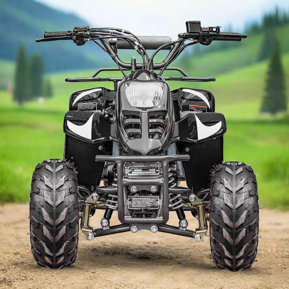 MotoTec Rex 110CC 4-Stroke Mini Kids 4 Wheeler Gas ATV Quad, Black (95316842)