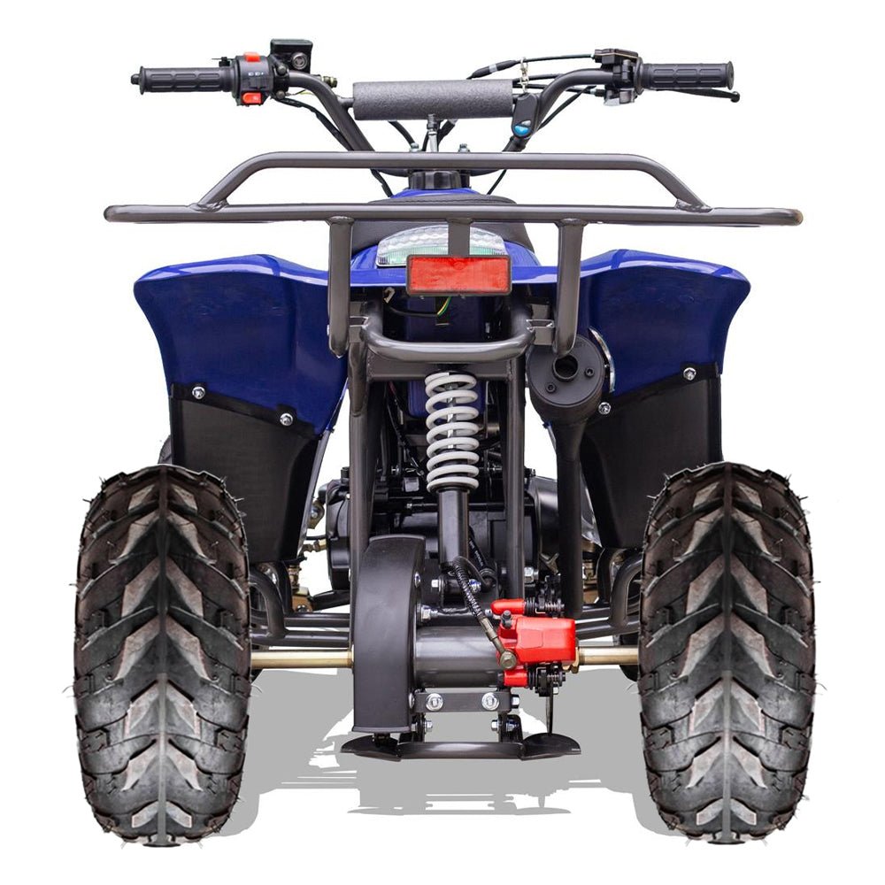 MotoTec Rex 110CC 4-Stroke Mini Kids 4 Wheeler Gas ATV Quad, Blue (91352842)