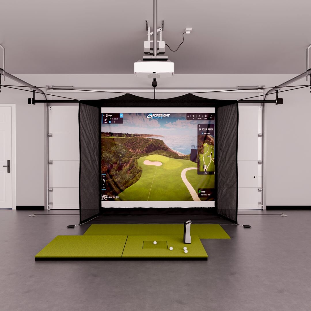 Shop Indoor Golf Foresight Sports GCQuad Garage Golf Simulator Package