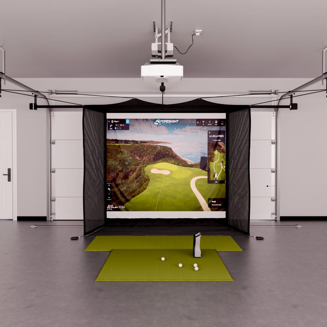 Shop Indoor Golf Foresight Sports GCQuad Garage Golf Simulator Package