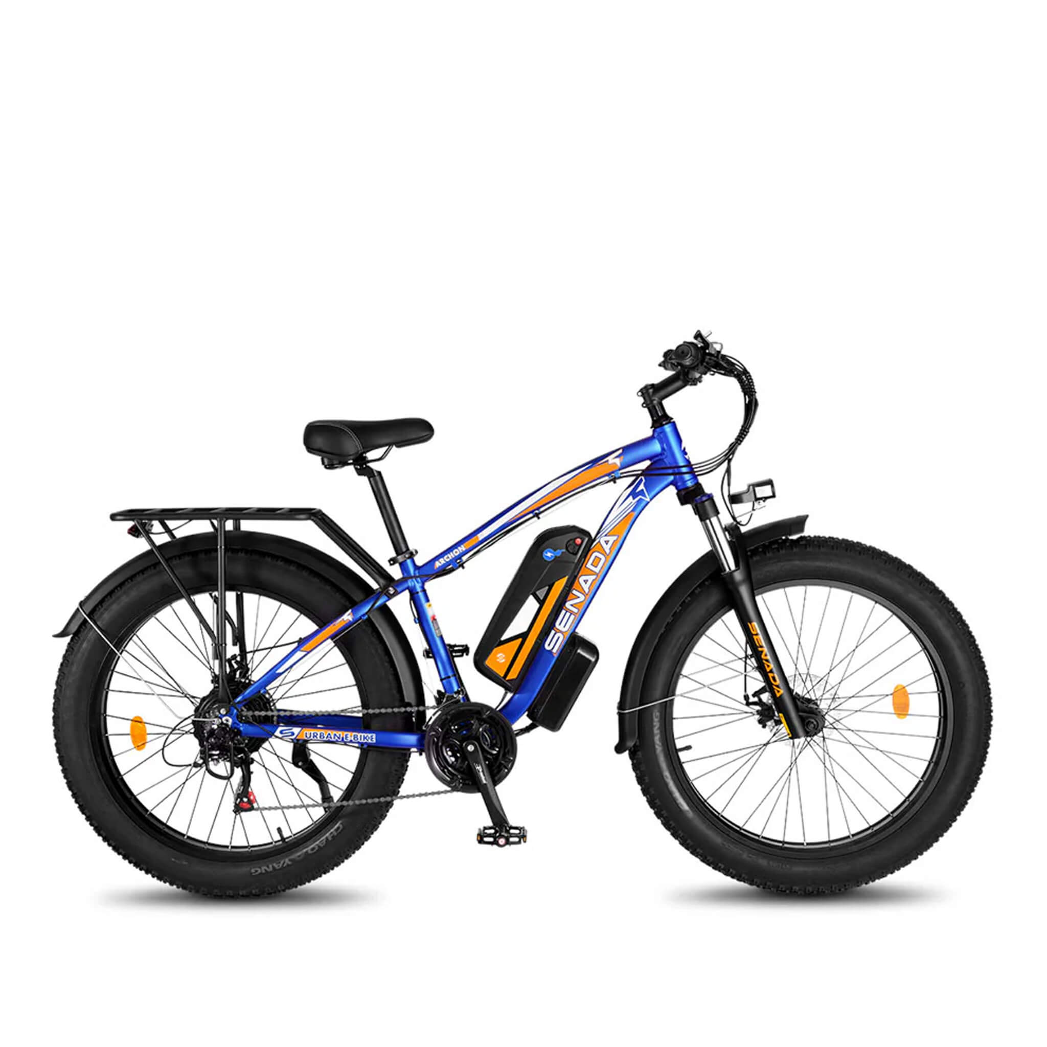 SENADA ARCHON PLUS 48V/20AH 1000W Electric All-Terrain Bike, 330LBS (SAK81953) - Front Left Lifestyle View