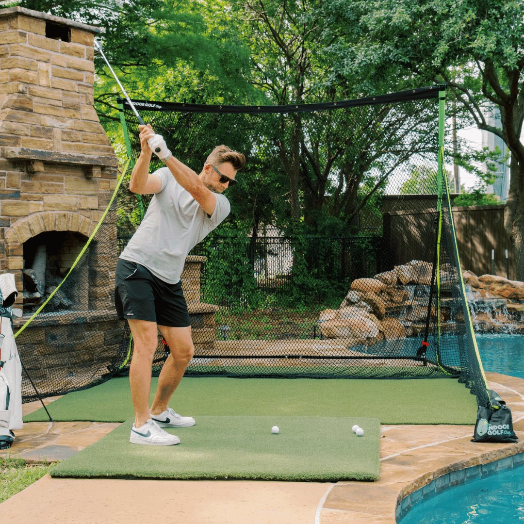 Shop Indoor Golf Bushnell Launch Pro Golf Net Practice Bundle