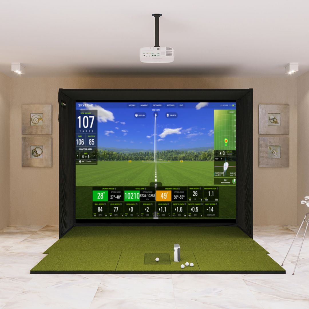 Shop Indoor Golf SkyTrak+ SIG10 Golf Simulator Package