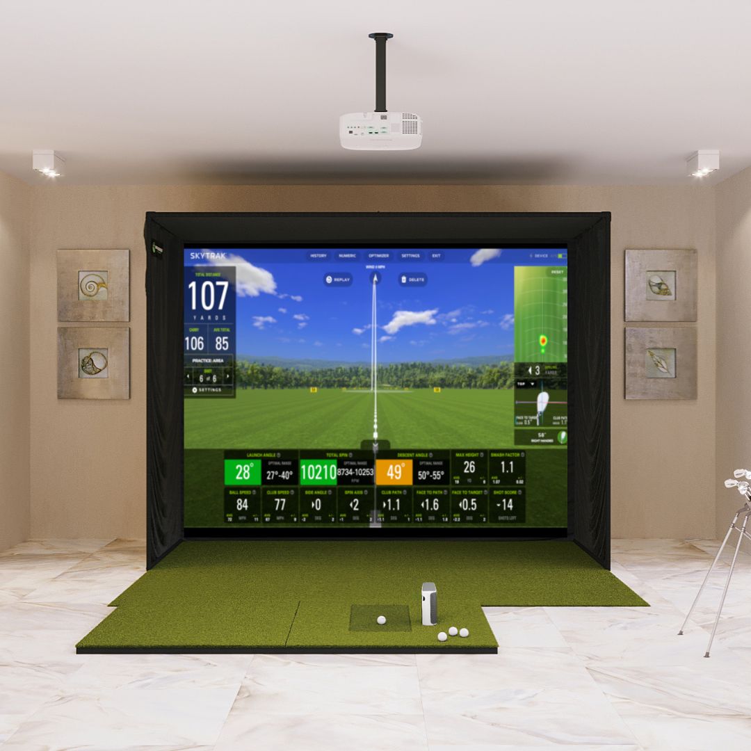 Shop Indoor Golf SkyTrak+ SIG10 Golf Simulator Package