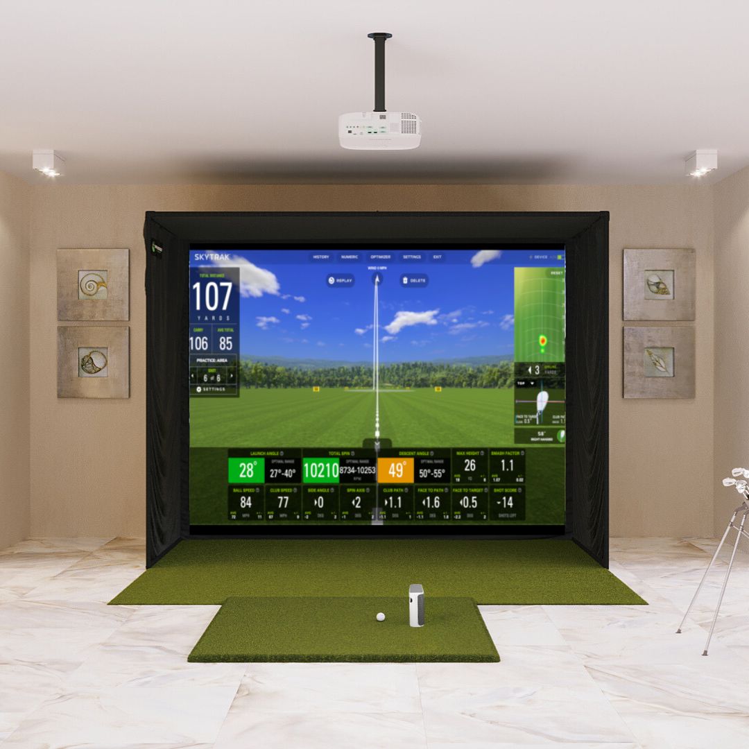Shop Indoor Golf SkyTrak+ SIG10 Golf Simulator Package