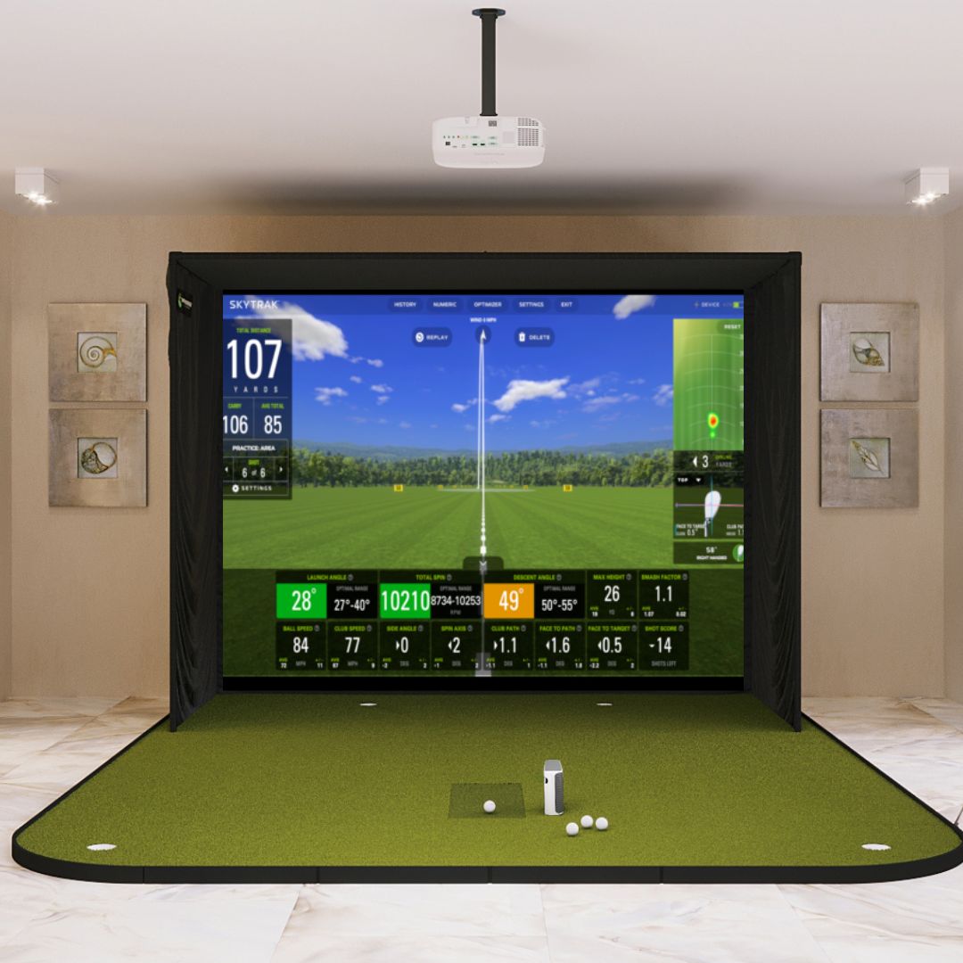 Shop Indoor Golf SkyTrak+ SIG10 Golf Simulator Package