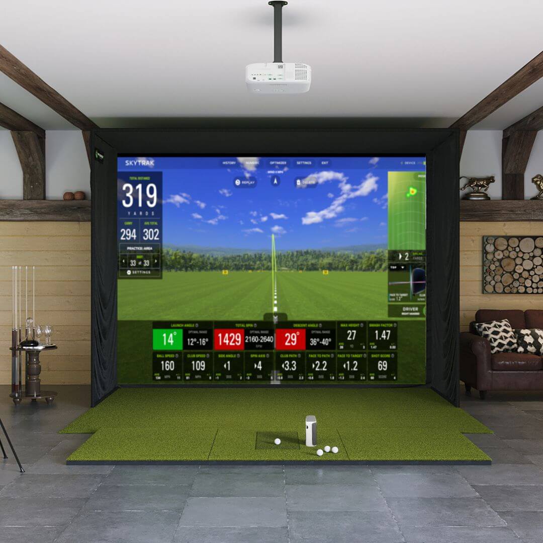 Shop Indoor Golf SkyTrak+ SIG12 Golf Simulator Package