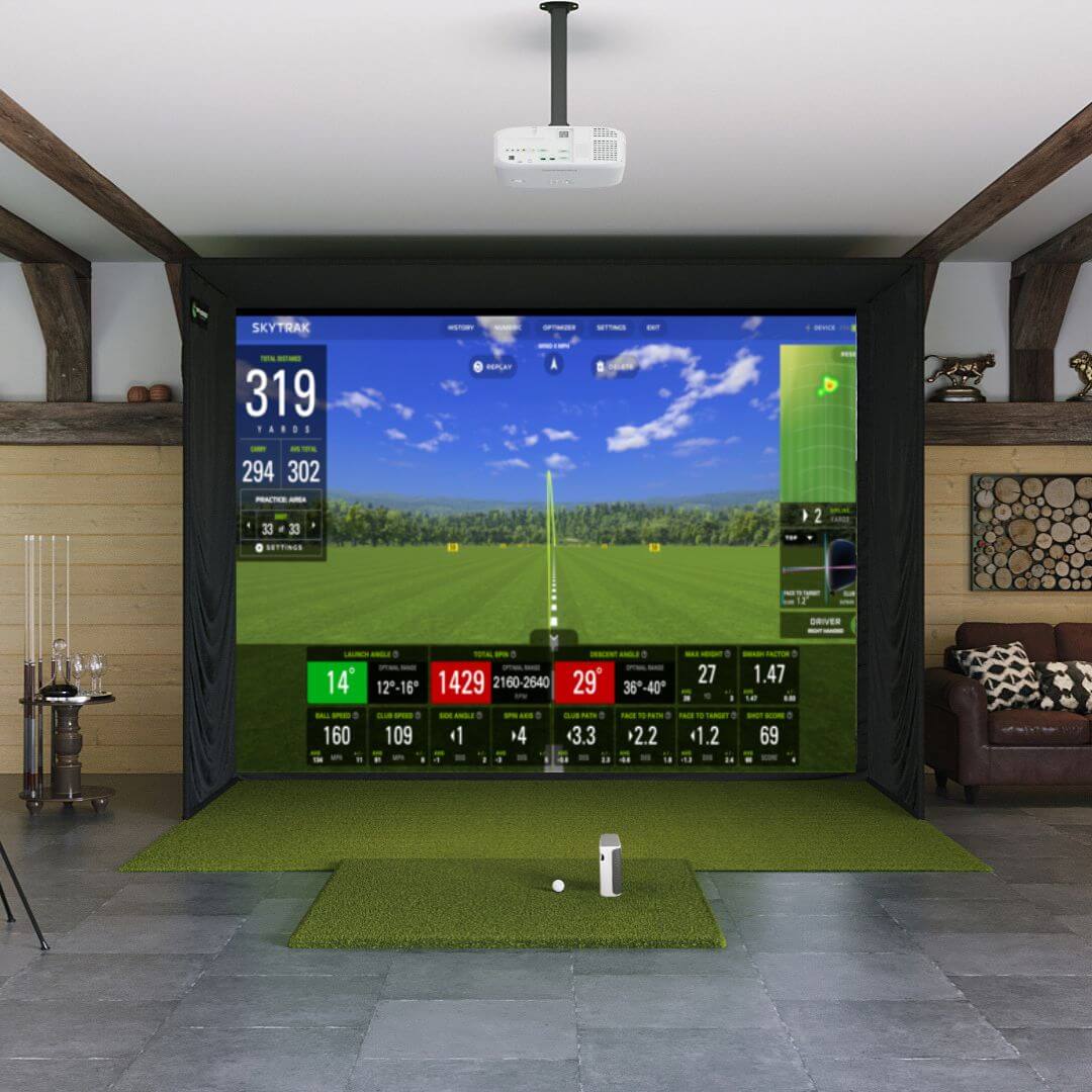 Shop Indoor Golf SkyTrak+ SIG12 Golf Simulator Package