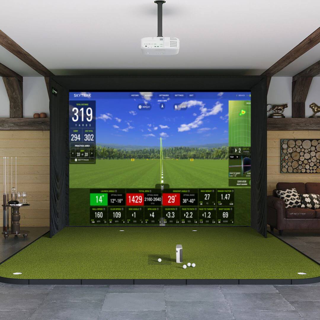 Shop Indoor Golf SkyTrak+ SIG12 Golf Simulator Package