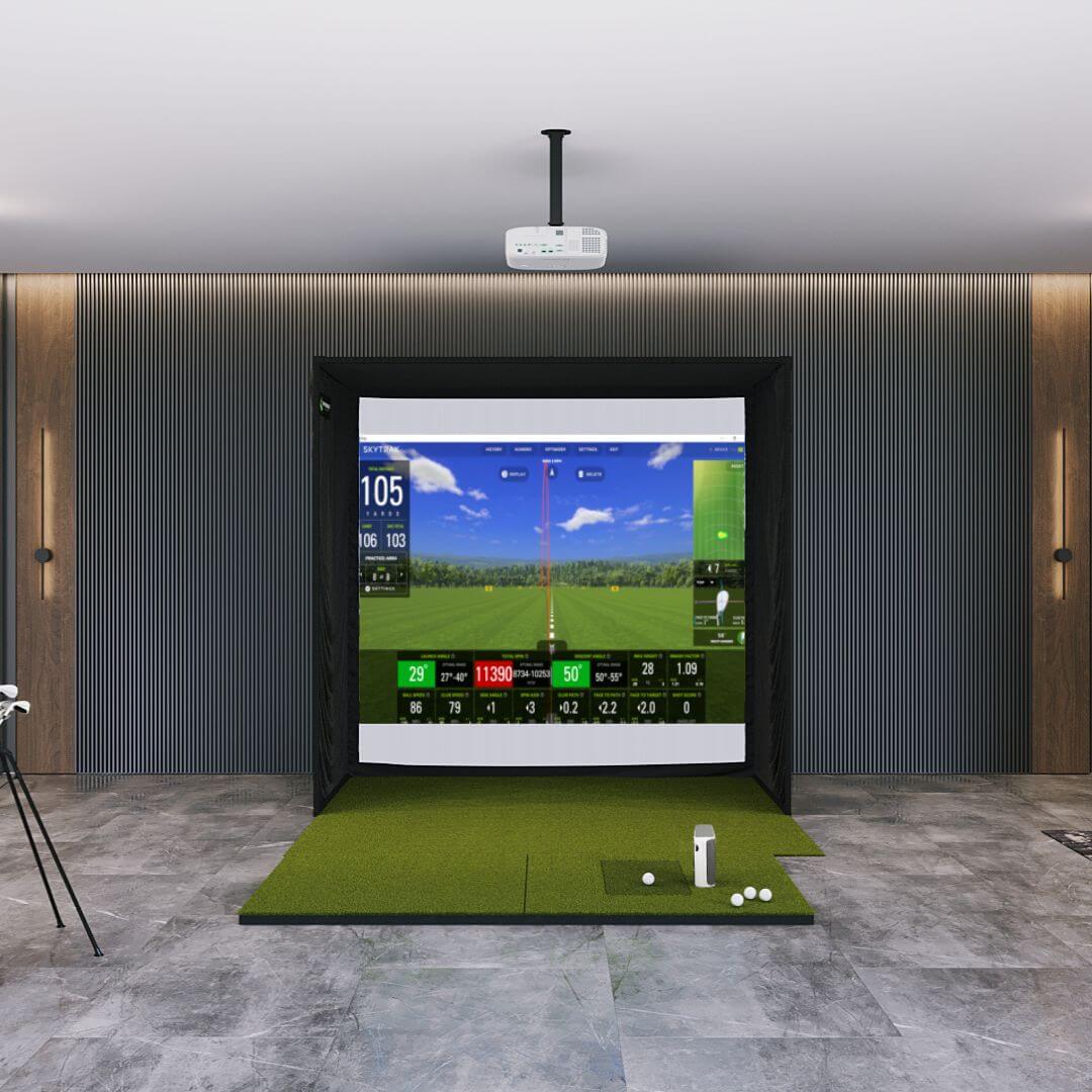 Shop Indoor Golf SkyTrak+ SIG8 Golf Simulator