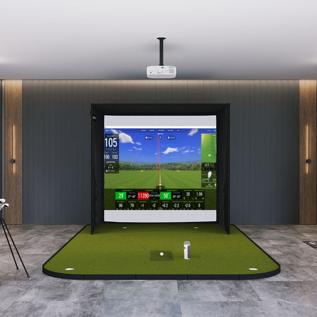 Shop Indoor Golf SkyTrak+ SIG8 Golf Simulator