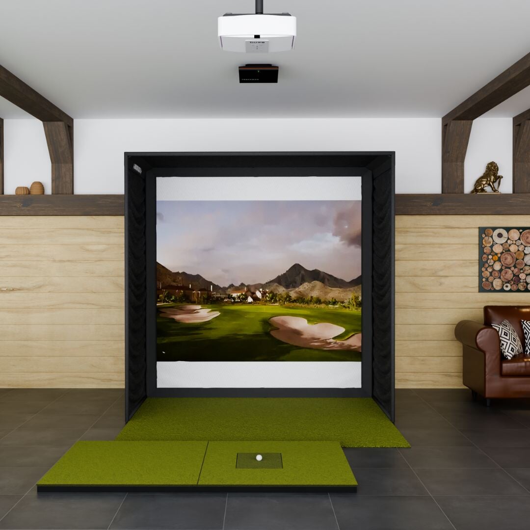 Shop Indoor Golf Trackman iO SIG8 Golf Simulator Package