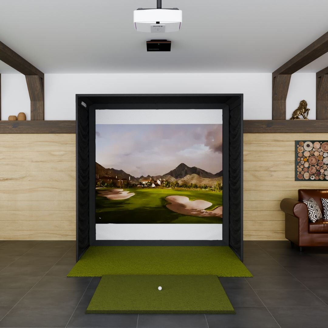 Shop Indoor Golf Trackman iO SIG8 Golf Simulator Package