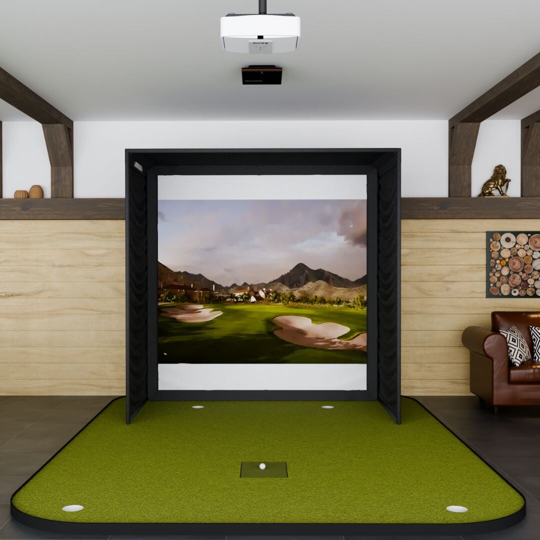Shop Indoor Golf Trackman iO SIG8 Golf Simulator Package
