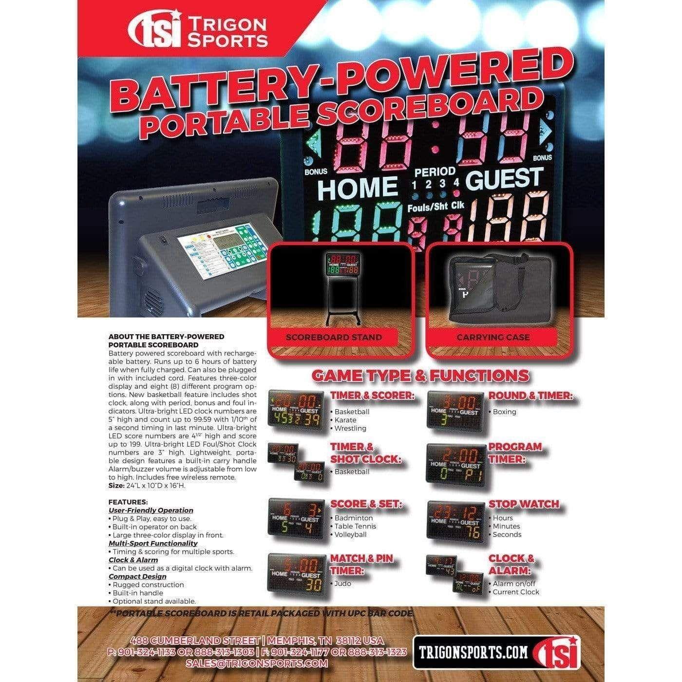 Trigon Sports Battery Operated Multi-Sport Scoreboard Timer SCORE2