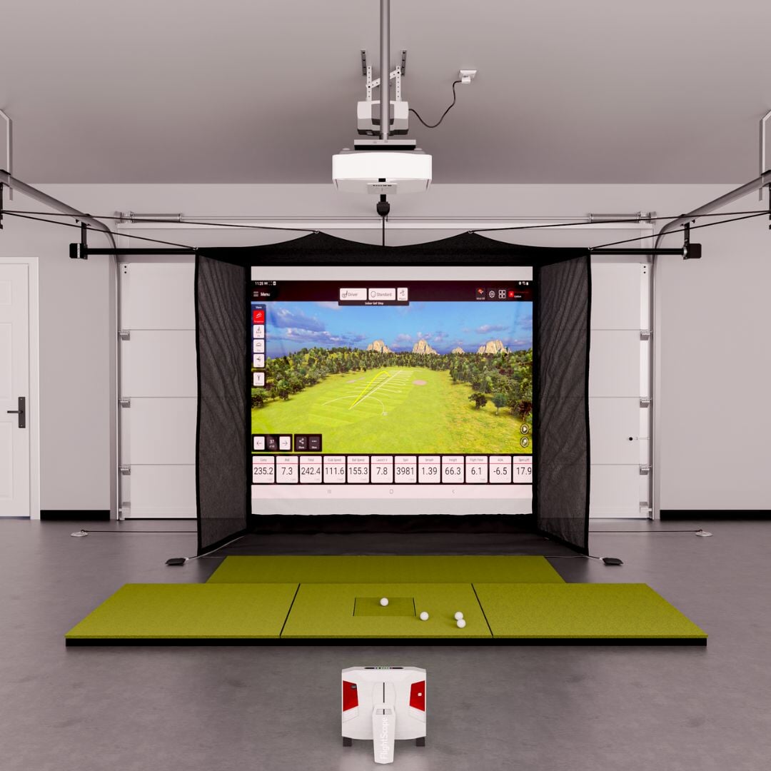 Shop Indoor Golf Flightscope X3 Garage Golf Simulator Package